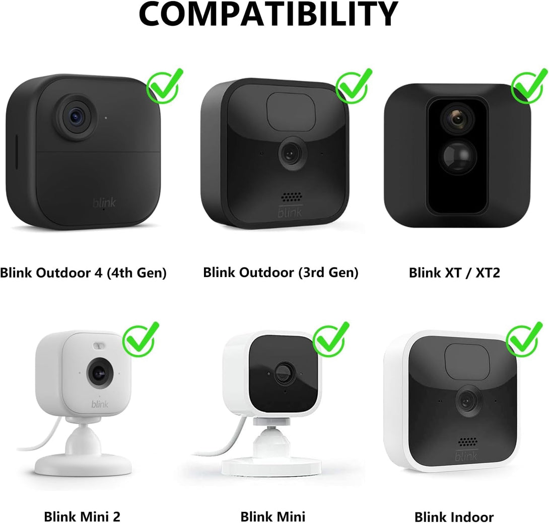 ALERTCAM 2Pack Flexible Twist Mount for Blink XT, Blink XT2, Blink Mini, Blink Outdoor 4 (4Th Gen) / (3Rd Gen) Wireless Home Security Camera System - Black