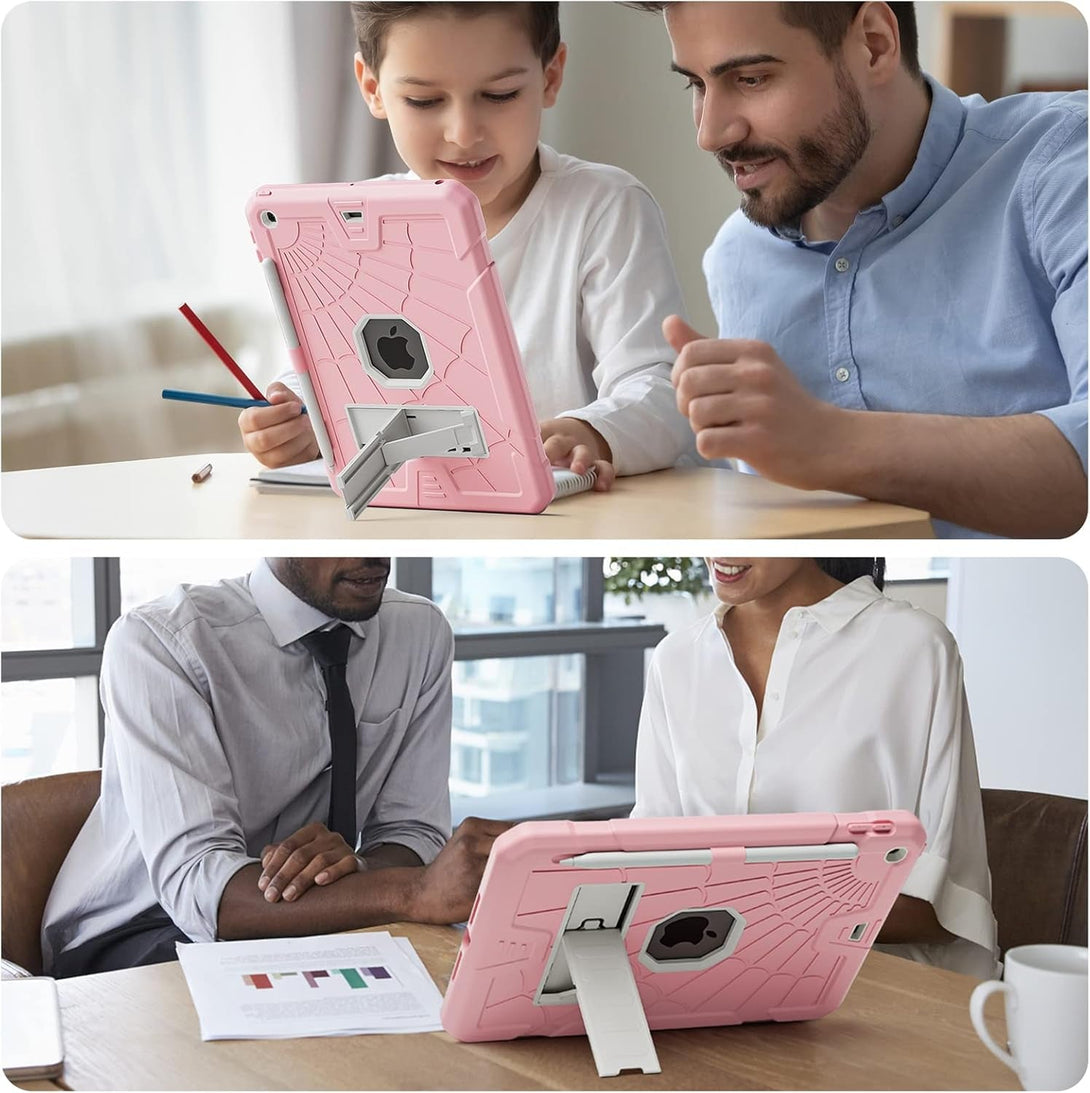 SIBEITU Ipad 9.7 Inch Case for Kids | Ipad 6Th Generation Cases with Stand | Ipad 5Th Generation Case W/Pencil Holder 2018/2017 | Slim Shockproof Protective Case for Ipad 9.7 Inch 5Th/6Th Gen Pink