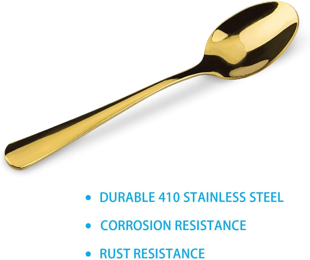 15 Packs Demitasse Espresso Spoons, 4.3 Inch Mini Gold Coffee Spoon, Stainless Steel Small Spoons for Dessert