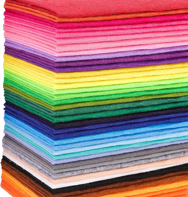 40Pcs Felt Fabric Sheets,8 X 12 Inch DIY Craft Felt Sheets 1Mm Thick,Soft Felt Fabric Sheet Assorted Color Felt Squares for DIY Crafts Sewing School Projects Decoration Crafting Projects (30Cmx20Cm)