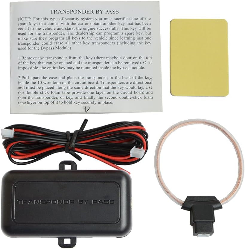 BANVIE Car Immobilizer Transponder Bypass Module for Chip Key, a Spare Chip Key Is Required, Not Fit for Other Immobilizer Way