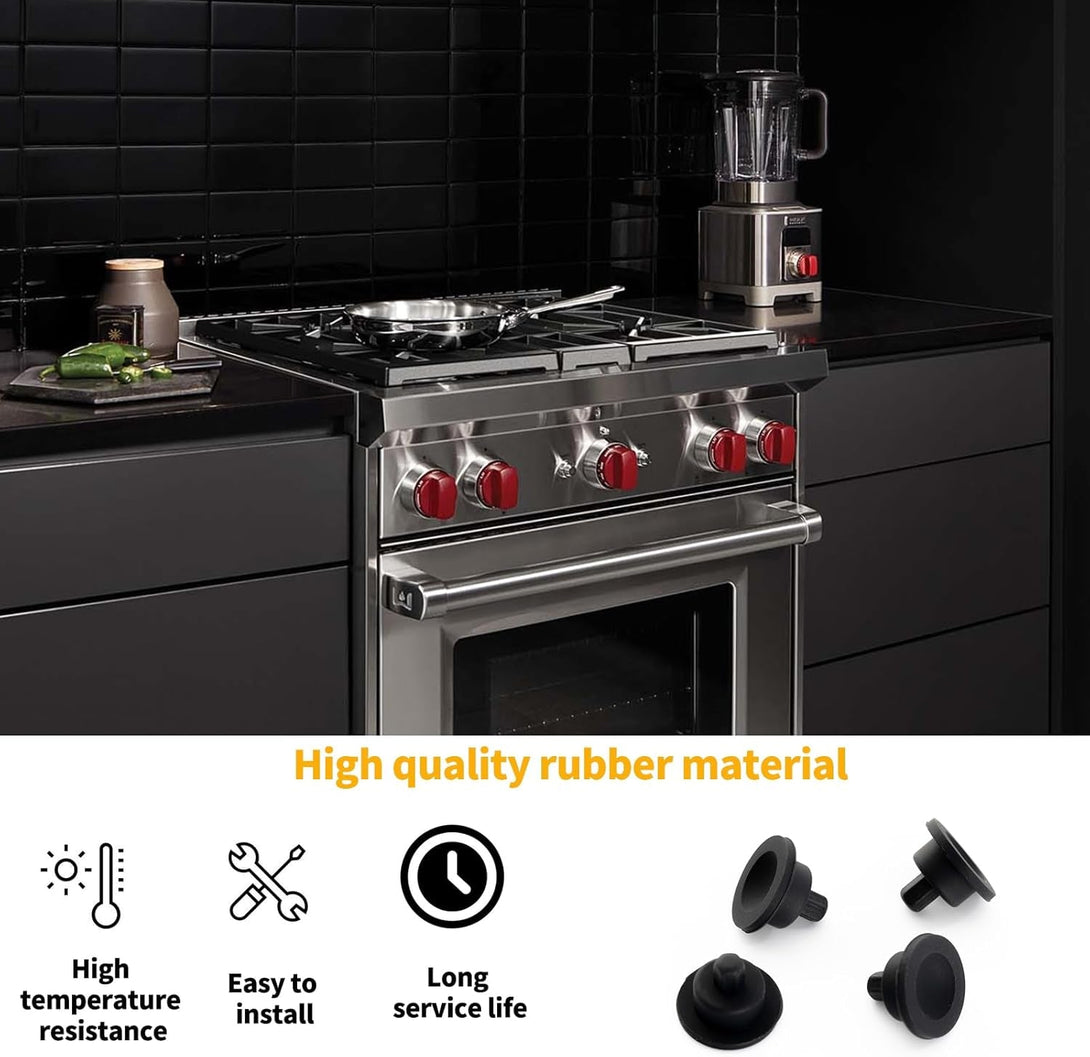 815689 Grate Rubber Feet for Wolf Range Stove CT Gas Cooktop, GR Series Gas Range Burner Grate Pad Range Parts Wolf Gas Cooktop Burner Grate Feet Bumpers Also Fit Other Brand Stove 4 Pack