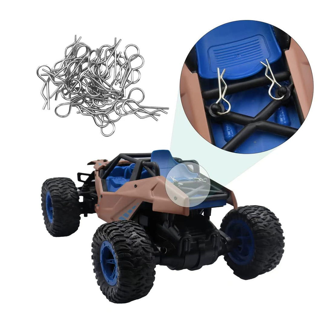 180Pcs Universal RC Body Clips Car Clips Steel R Clips Stainless Steel for All 1/8 1/10 1/12 Scale Traxxas Redcat HPI Himoto HSP Exceed RC Car Parts Truck Buggy Shell Replacement