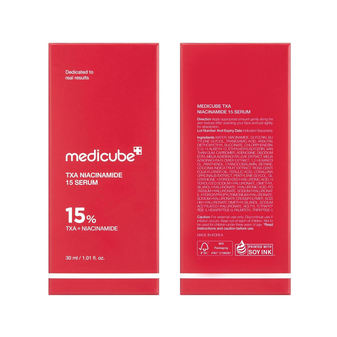 Medicube Txa+Niacinamide 15% Glow Facial Serum for after Spot Care | All-In-One Daily Korean Skincare | Uneven Skin Tone, Texture, and Hydration Care | High-Potency Tranexamic Acid 5% | 1.01 Fl.Oz