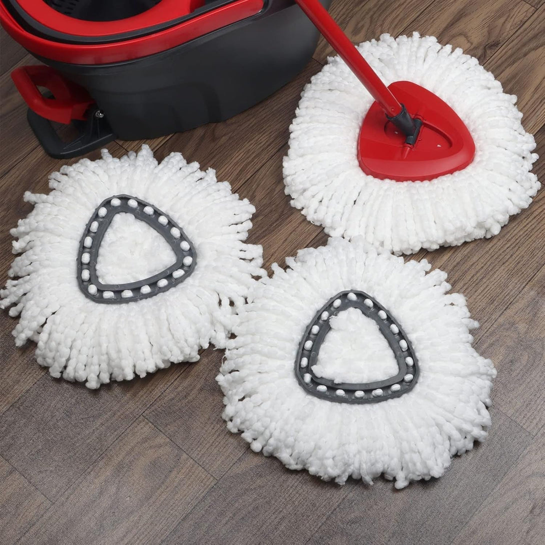 4 Pack Spin Mop Refill Replacement Head Compatible with Ocedar Easywring Spinning Mop - Microfiber Mop Replace Heads