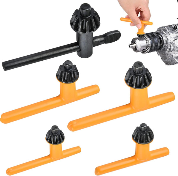 5 Sizes Drill Chuck Key Wrench, High Hardness Carbon Steel Replacement Drill Press Chuck Key for Drill Clamping Tool (Chuck Diameter: 1/4" / 3/8" / 1/2" / 5/8" 3/4")