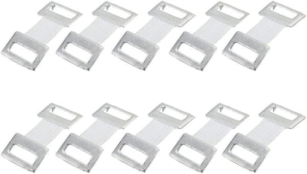 10Pcs/ Bag White Replacement Elastic Bandage Stretch Wrap Metal Clips Fastening Clips Hooks Adhesive Bandages Health and Household Bandages and Bandaging Supplies