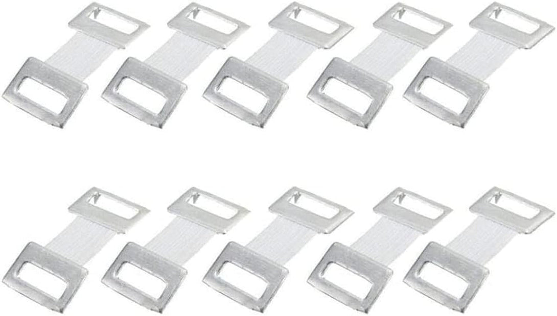 10Pcs/ Bag White Replacement Elastic Bandage Stretch Wrap Metal Clips Fastening Clips Hooks Adhesive Bandages Health and Household Bandages and Bandaging Supplies