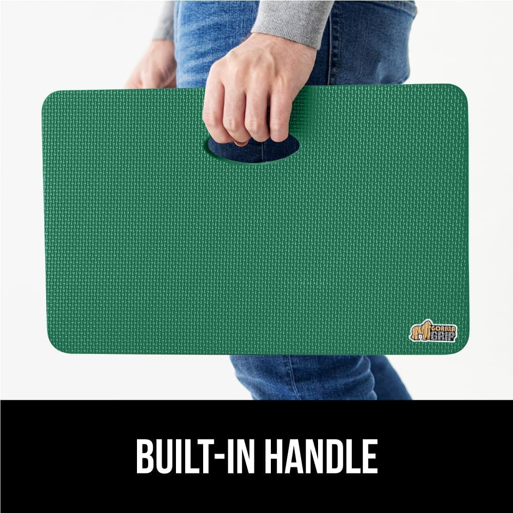 GORILLA GRIP Extra Thick Patent Pending Garden Kneeling Pad, Supportive Soft Foam Knee Cushioning for Gardening, Water Resistant Construction, Bathing Baby, Workout Supplies, Lightweight