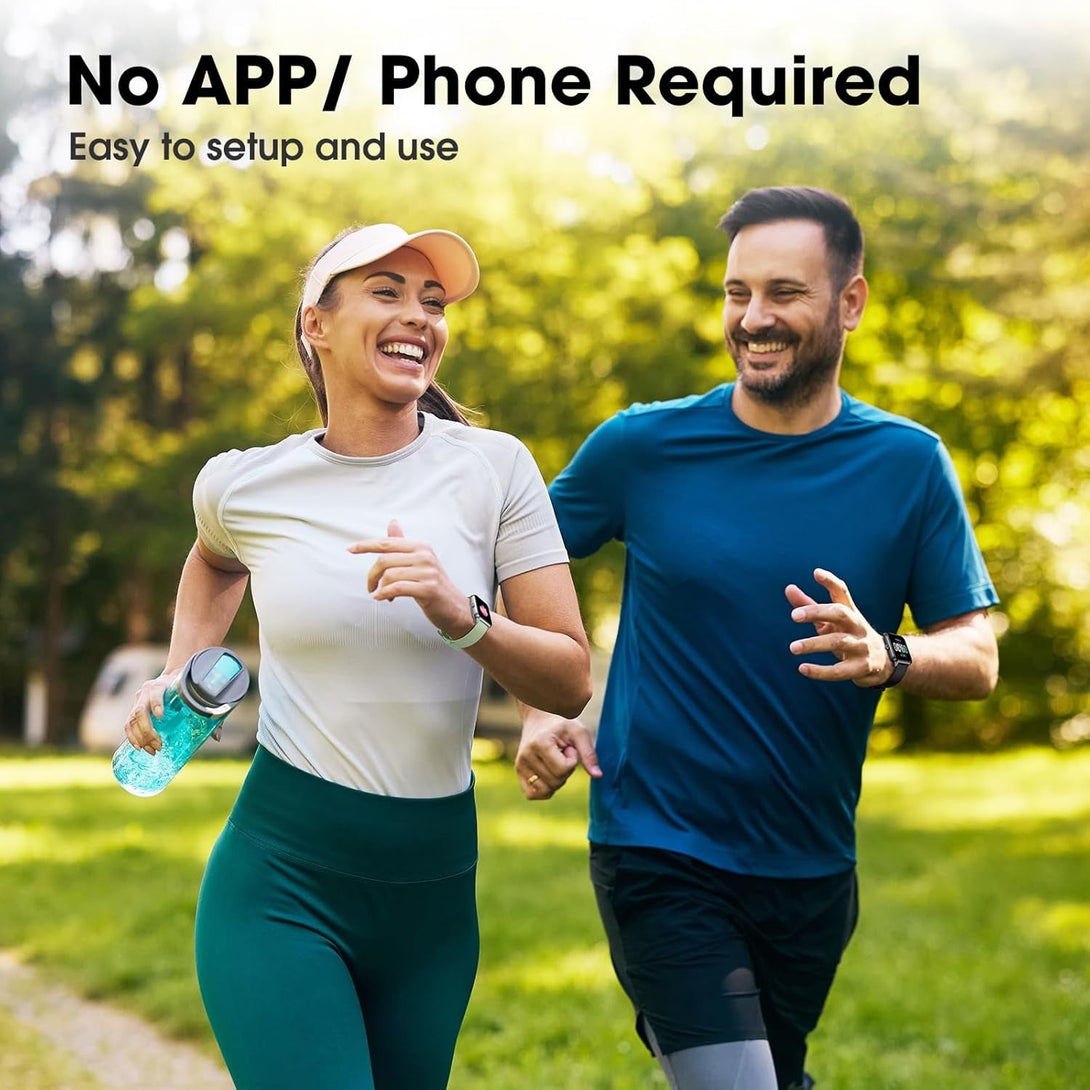 Smart Watch No App/Phone Required,42Mm Smartwatch for Women Men,Fitness Tracker Watch with Heart Rate Monitor,Sleep Tracker,Pedometer,Step Counter,Ip68 Waterproof, for Android Ios Phones