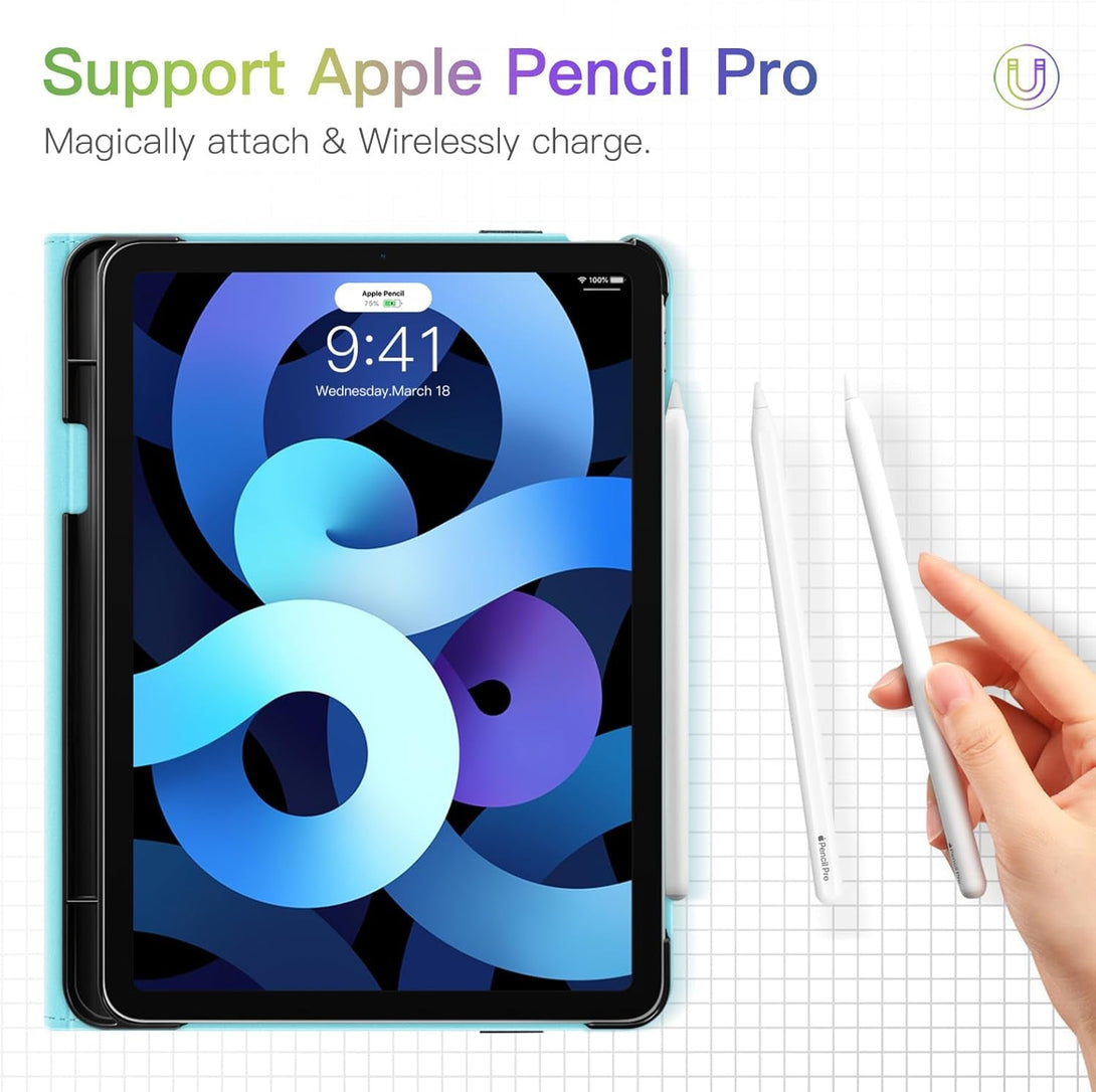 Fintie Case for Ipad Air 11-Inch M3 (2025) / M2 (2024), Ipad Air 5Th (2022) / 4Th Generation (2020) 10.9 Inch, Multi-Angle Viewing Protective Cover with Pencil Holder & Pocket, Blossom