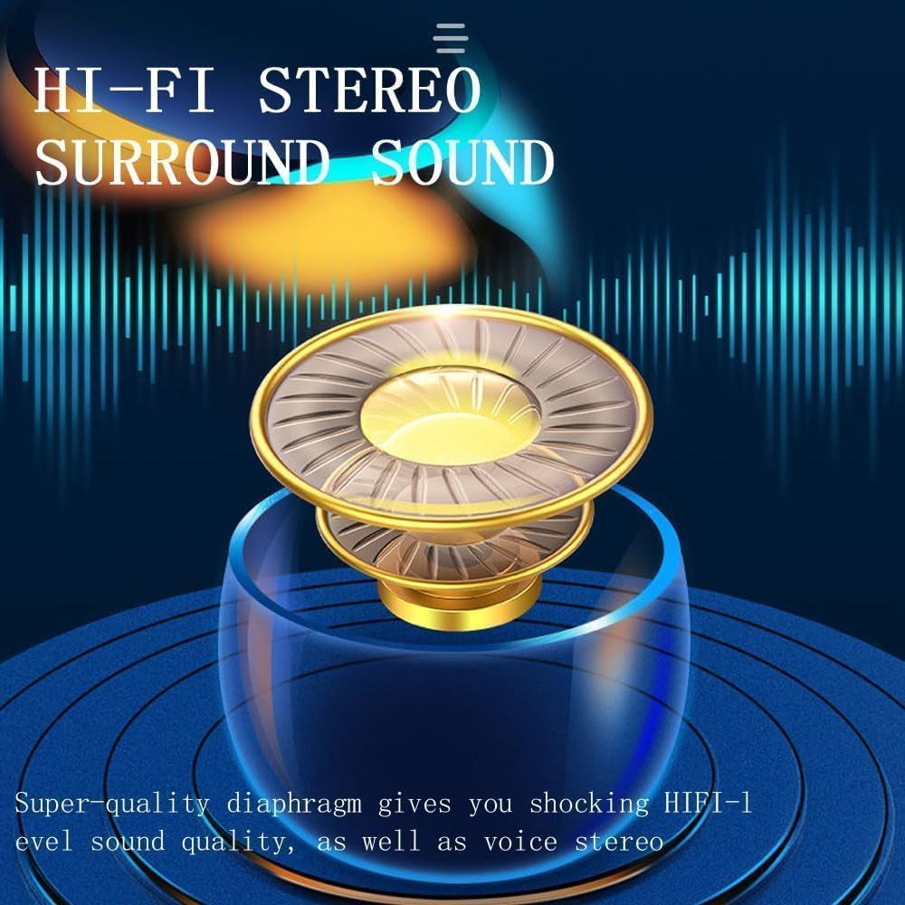 Wireless Earphones, Wireless Earbuds, Hifi Stereo, Bluetooth 5.3 Touch Control Noise Rduction Headphones, Mini Eear Buds Mic In-Ear Headphones IPX7 Waterproof Led Display for Smartphone