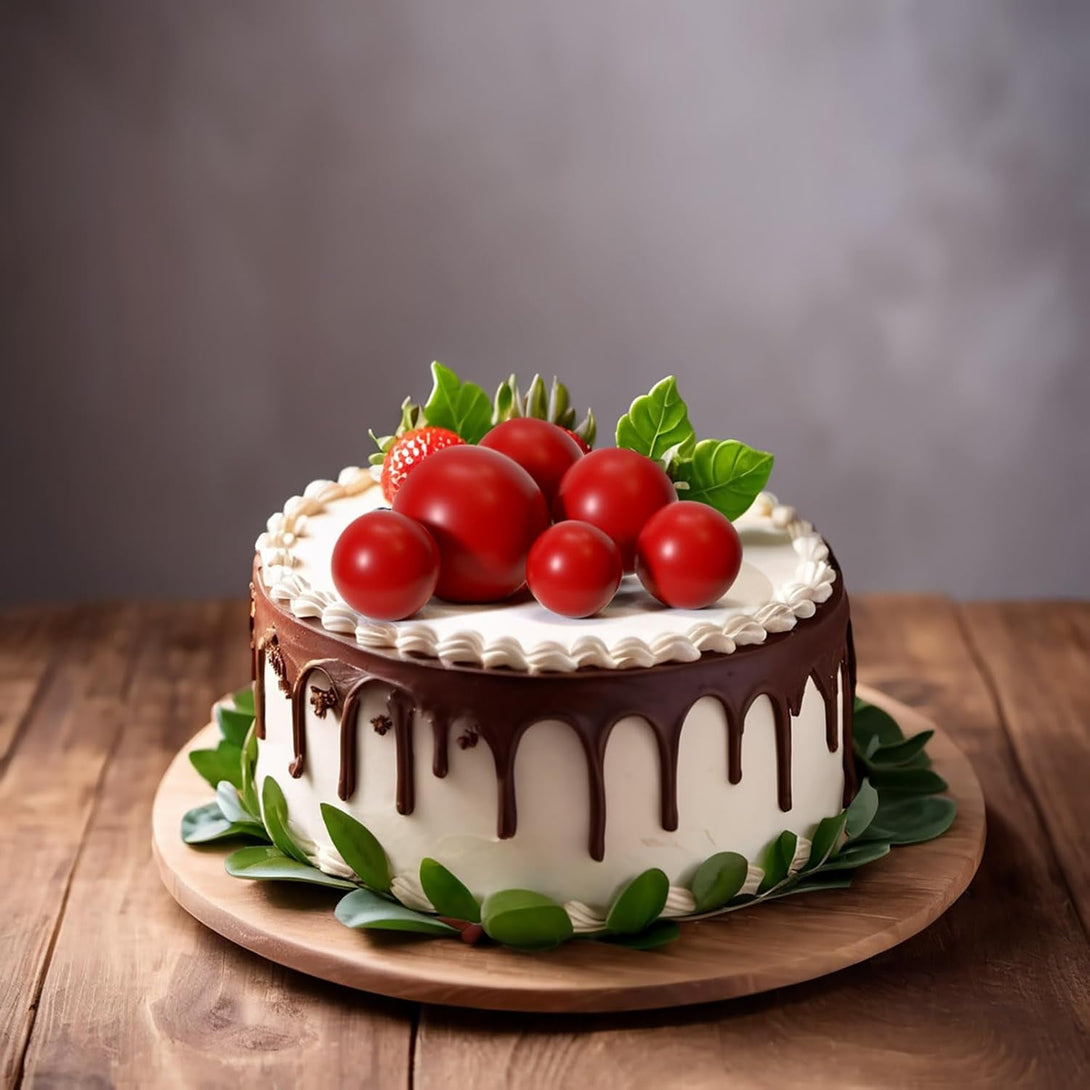 ASTARON 20 Pcs Ball Cake Topper Decorations Mini Balloons Cake Topper Sticks Red Balls Cake Picks Cake Topper Balls for Graduation Birthday Cake Decorations