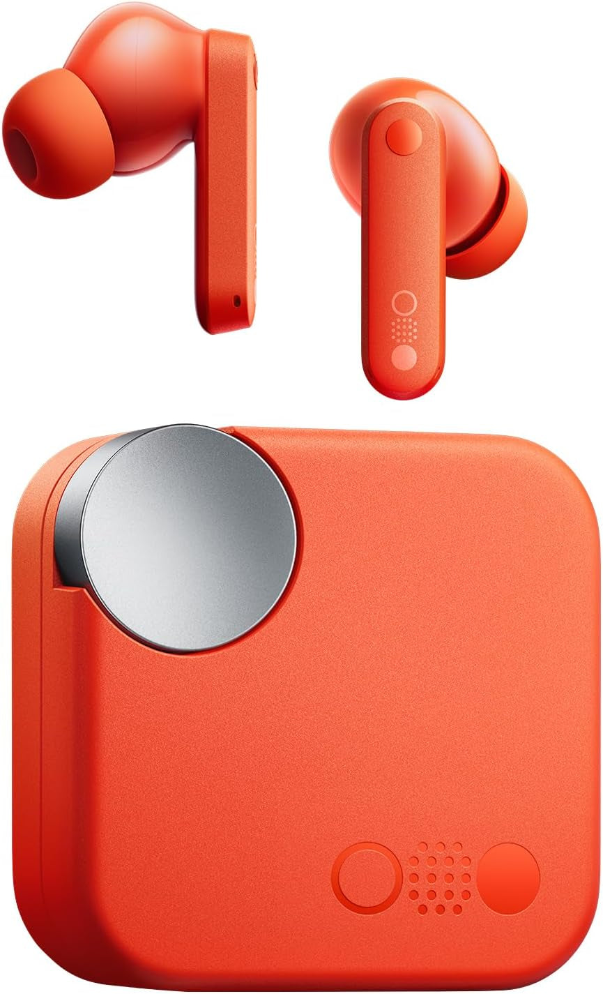 CMF Buds Wireless Bluetooth Earbuds, 42Db Noise Cancelling Earbuds, Dirac HD Audio, 35.5H Playtime, BT5.3, IP54 Waterproof, 4HD Mics Wireless Headphones for Iphone & Android (Orange)