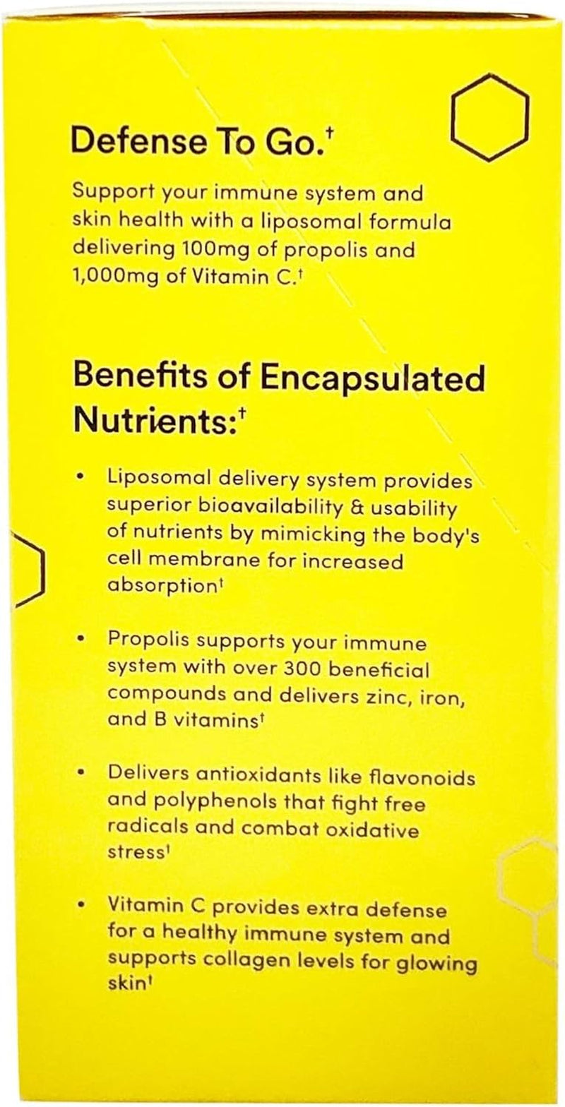 BEEKEEPERS NATURALS Liposomal Propolis with Vitamin C 12 Count, 0.27 FZ