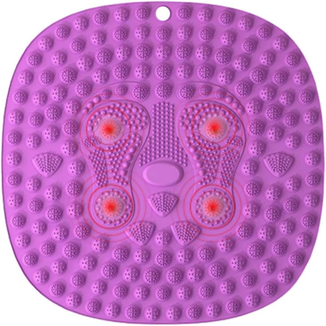 Foot Massage Mat, Foot Reflexology Pad with Magnetic Therapy Acupressure Disc, Relaxation Massage Mat Feet Massage Pad, anti Fatigue Walk Stone Acupoint Mat Particle Portable Massage Tool for Walking