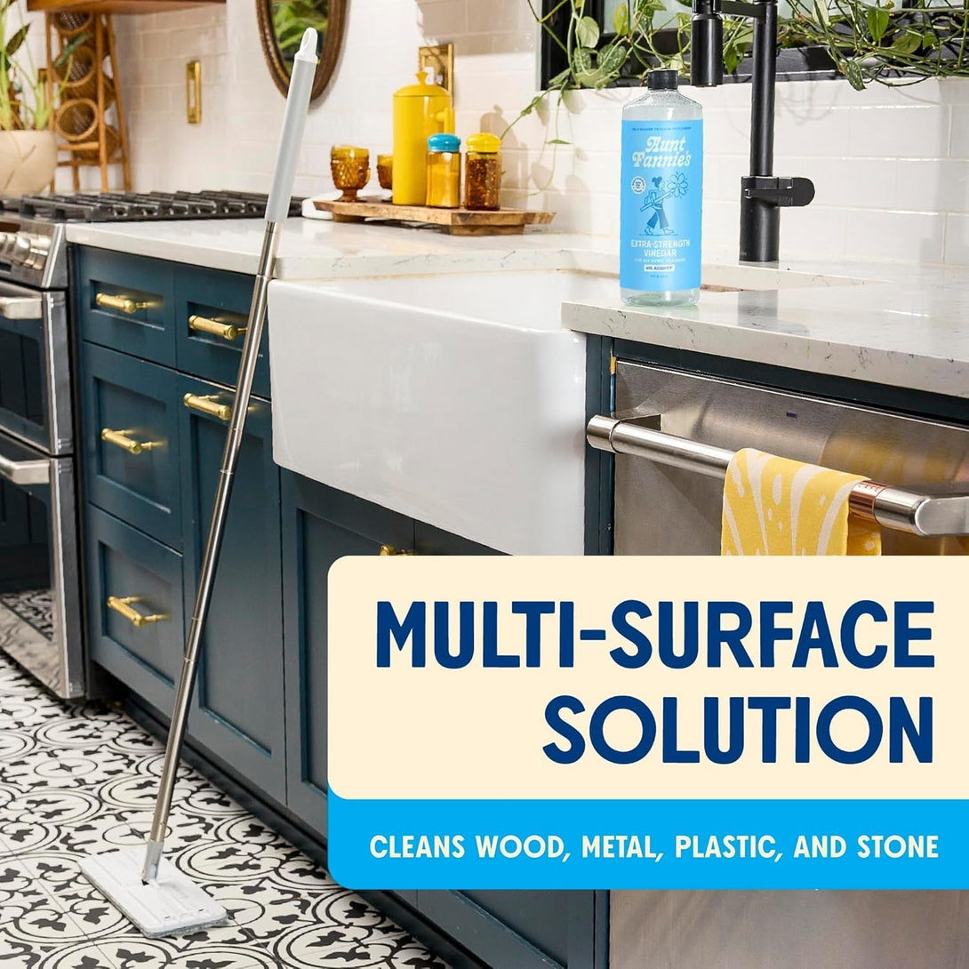 Aunt Fannie'S Extra Strength Cleaning Vinegar, 32 Ounce, Multipurpose Household Cleaner, No Added Scents, Dyes, or Other Additives, Pack of 1