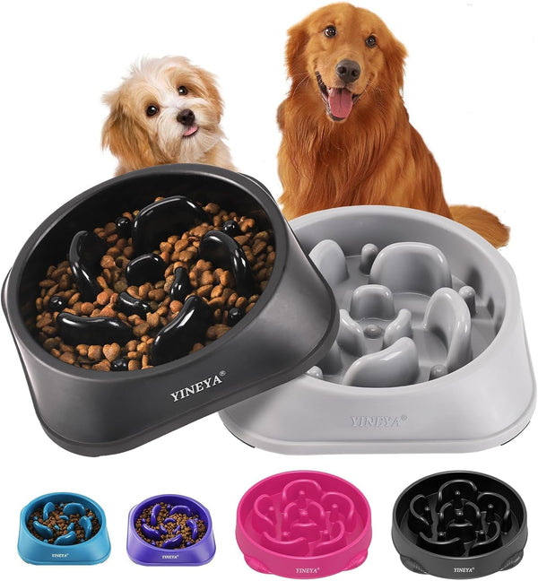 2PCS Slow Feeder Dog Bowls, Pet Supplies That Slow down Eating, Pet Food Bowls, Maze Dog Puzzle Feeder for Medium Breed