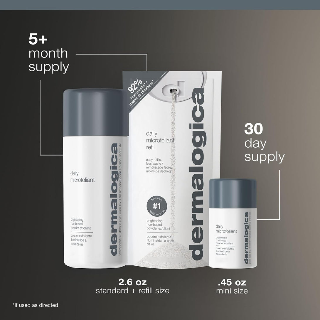 Dermalogica Daily Microfoliant, Face Exfoliator Scrub Powder with Salicylic Acid and Papaya Enzyme, Achieve Brighter, Smoother Skin Daily