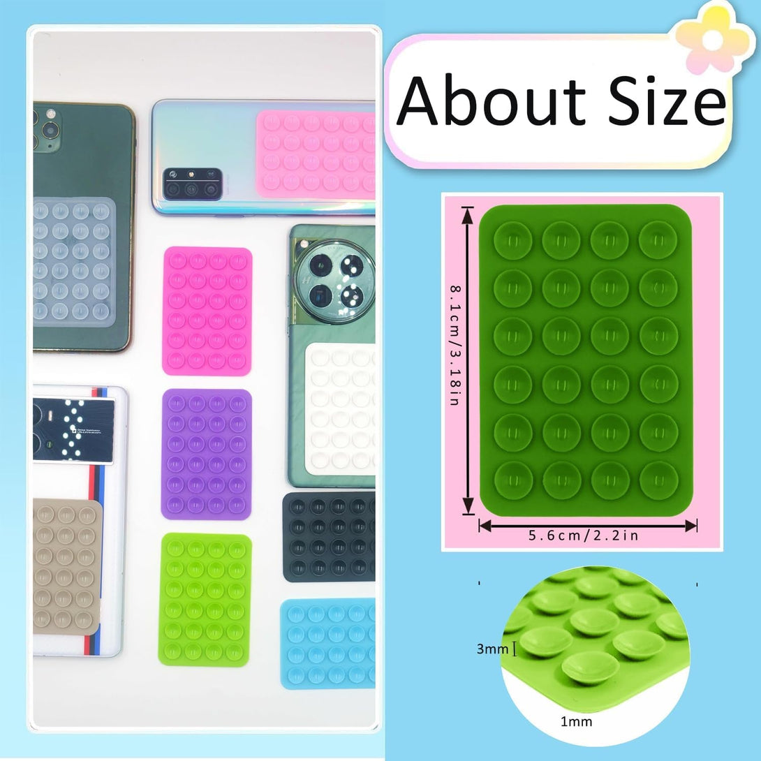 4 Pack Silicone Mobile Phone Mount Accessories for the Back of the Cellphone, Adhesive Phone Sucker Fidget for Teen Stuff -