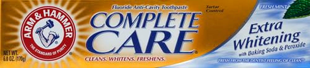 Arm & Hammer Complete Care Toothpaste, Fresh Mint, Whole Mouth Protection, 6.0Oz
