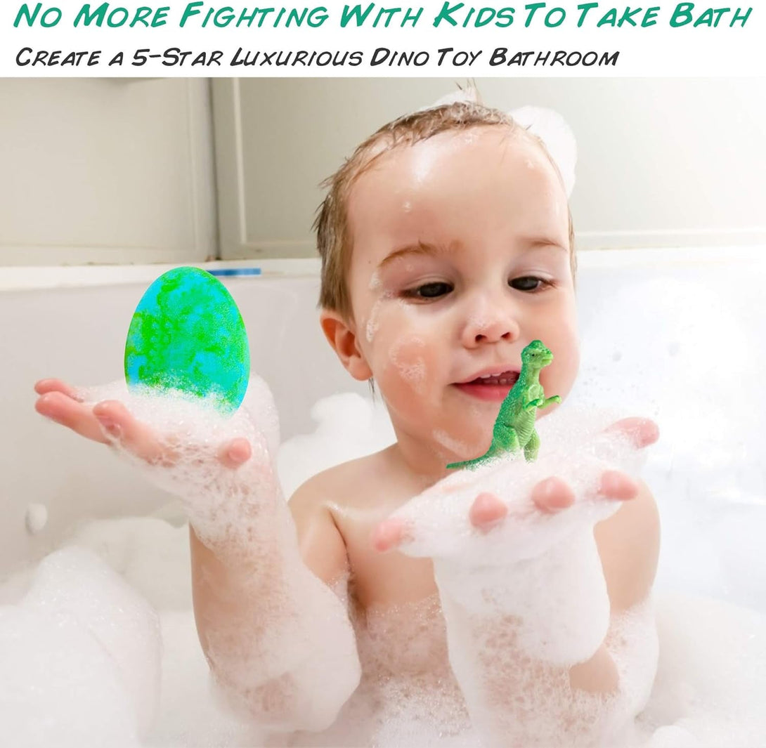 Bath Bombs for Kids with Surprise Toys inside - XXL Dinosaur Eggs Bath Bomb Gift, Kid Safe Spa Bath Fizz Balls Kit, Dinosaur Toys for Boys Girls 3 4 5 6 7 Year, Birthday Gifts for Kids
