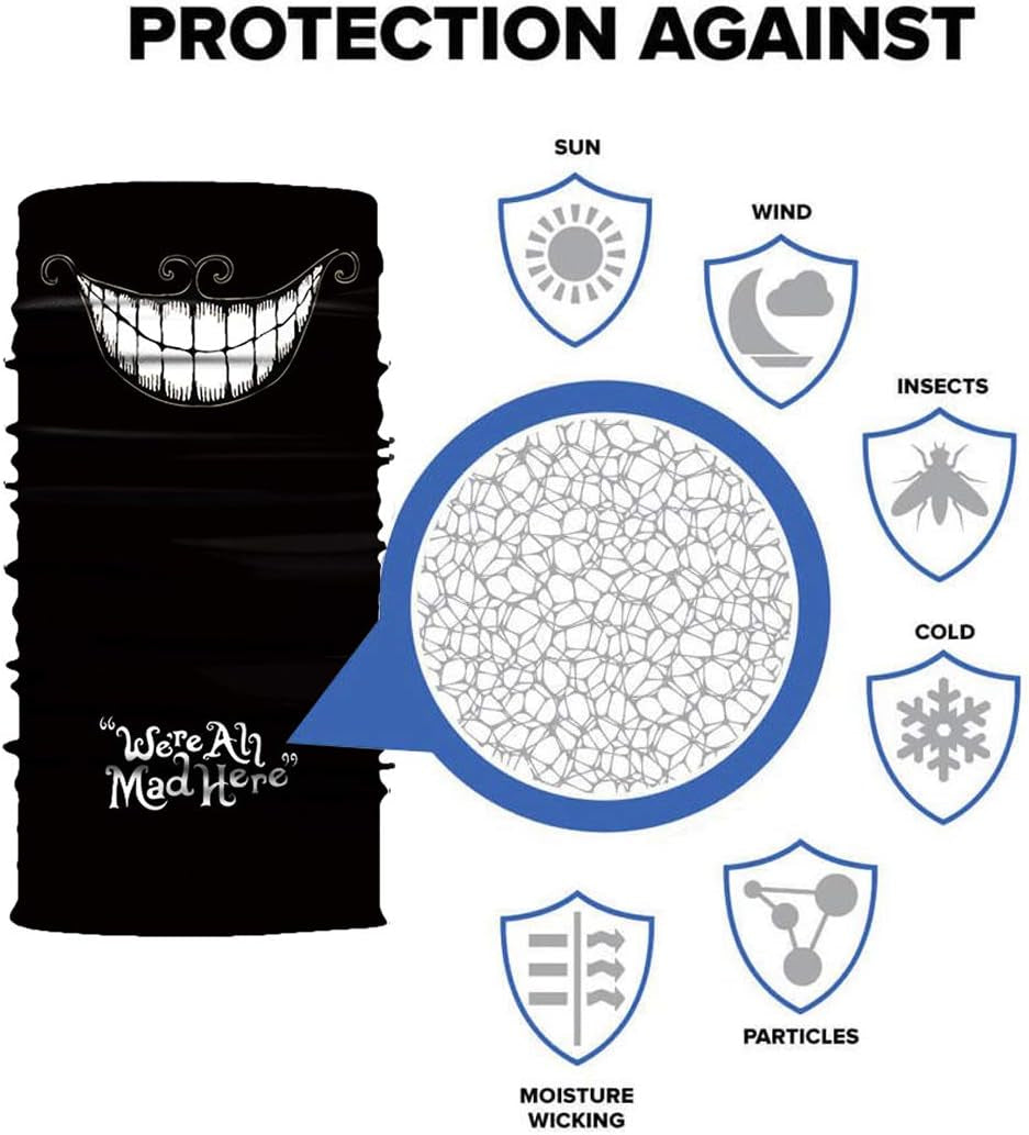 Seamless Neck Gaiter Shield Scarf Bandana Face Mask Seamless UV Protection for Motorcycle Cycling Riding Running Headbands