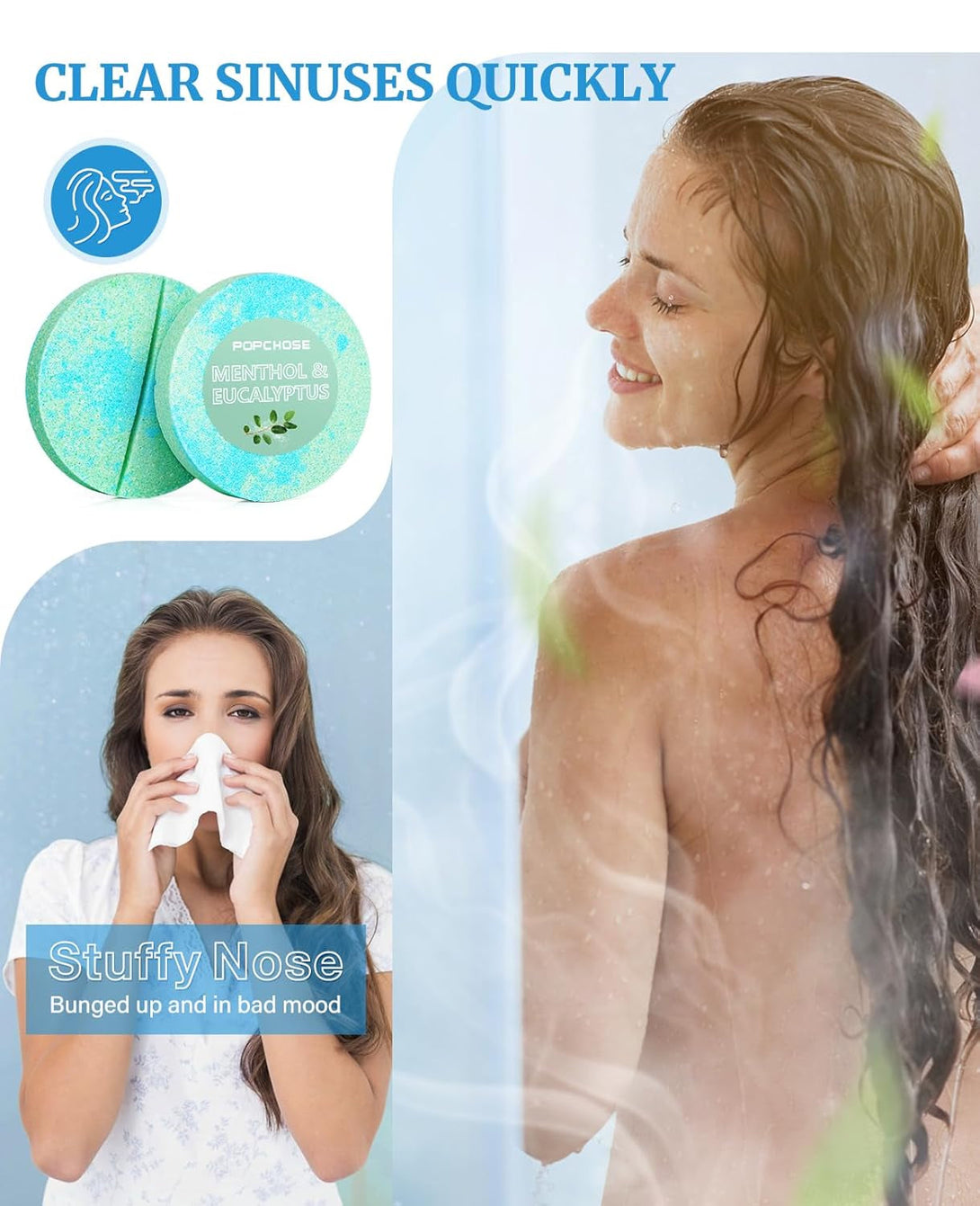 Shower Steamers Aromatherapy for Women - 8 Scents Bath Bombs with Gift Packing, Birthday Gifts for Women, Men, Dad, Grandma, Daughter, Self Care Shower Tablets, Stress Relief & Home Spa-Variety