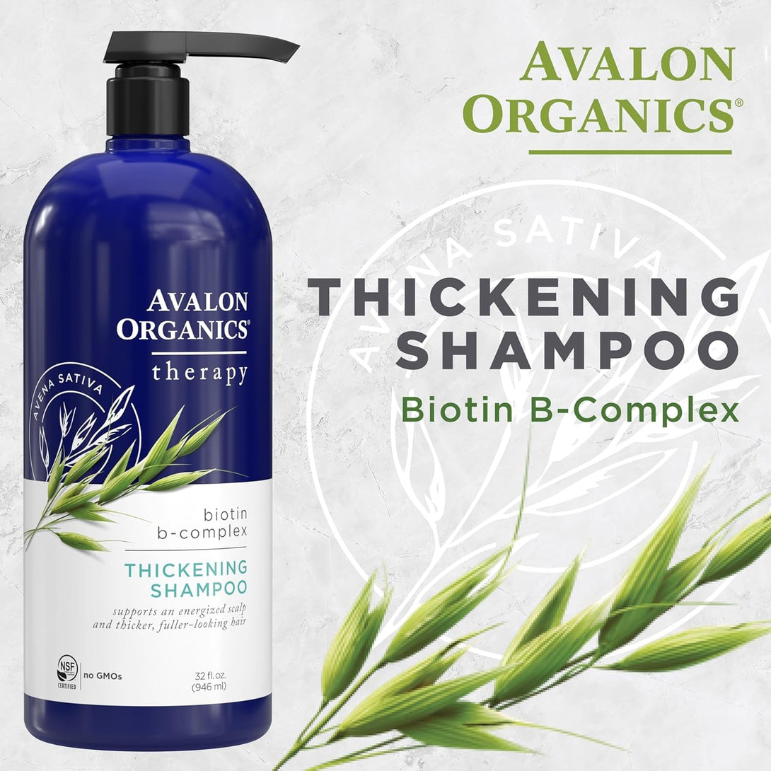 Avalon Organics Therapy Biotin B-Complex Thickening Shampoo, 32 Oz
