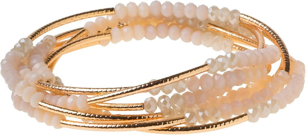 Scout Curated Wears - Women'S Scout Wrap Bracelet & Necklace - Ivory Combo/Gold