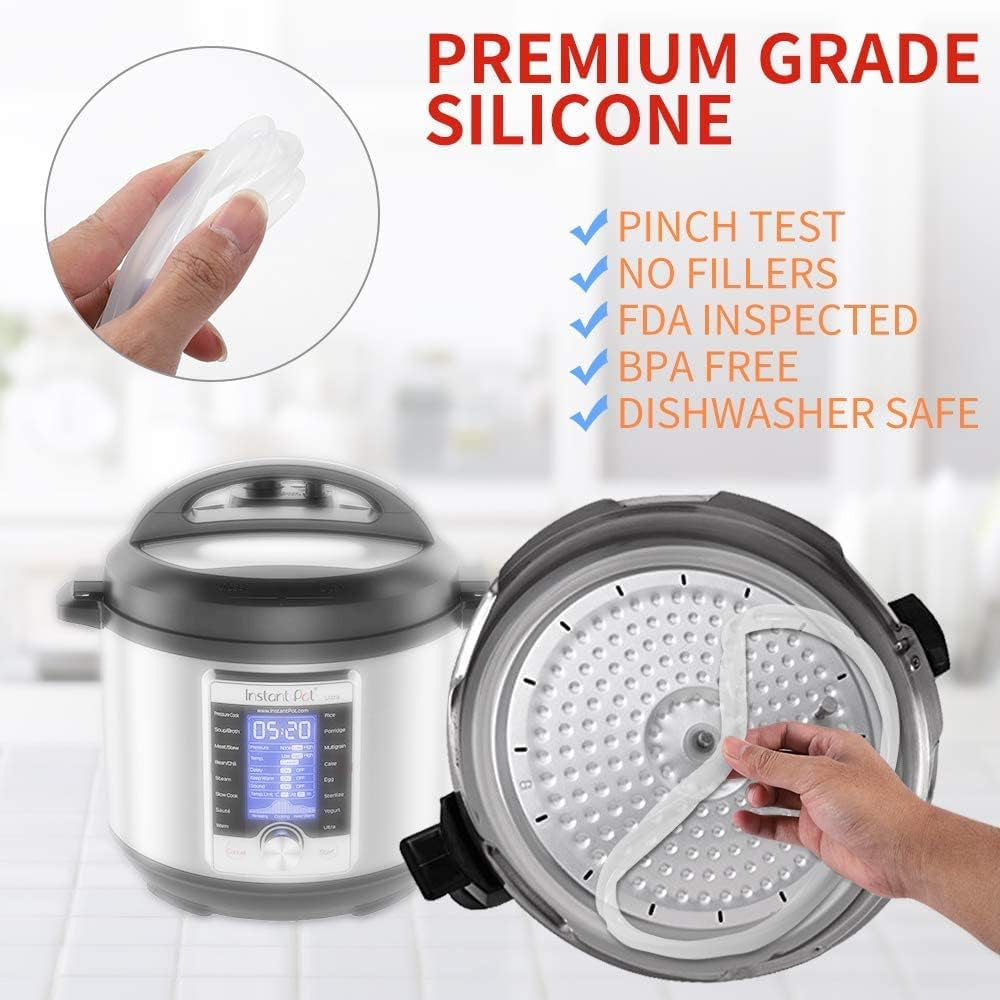 Sealing Ring Fits 3 Qt Instant Pot Mini- Replacement Silicone Gasket Seal Rings for 3 Quart Instapot Pressure Cooker Insta Pot Accessories Parts