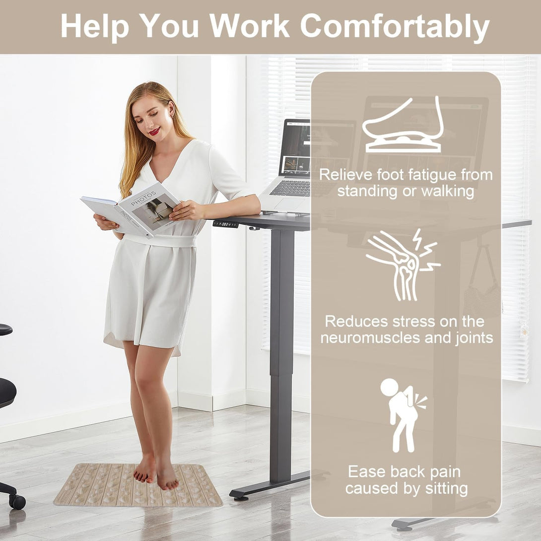 Foot Massage Mat, anti Fatigue Mat Standing Desk Office Mat Foot Massage Tool for Yoga Travel Bathroom All-Purpose Acupressure Mat Sensory Pad Desk Floor Mat Standing Pad Work Mat 20” X 12”