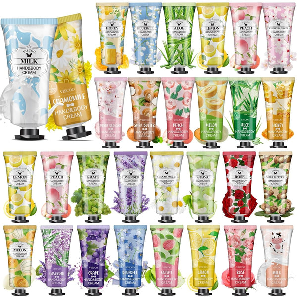 28 Pack Hand Cream Gifts Set for Women,Mothers Day Gifts,Teacher Appreciation Gifts,Nurse Week Gifts,Bridesmaid Gifts,Thank You Gifts,Moisturizing Mini Hand Lotion Travel Size in Bulk for Dry Cracked