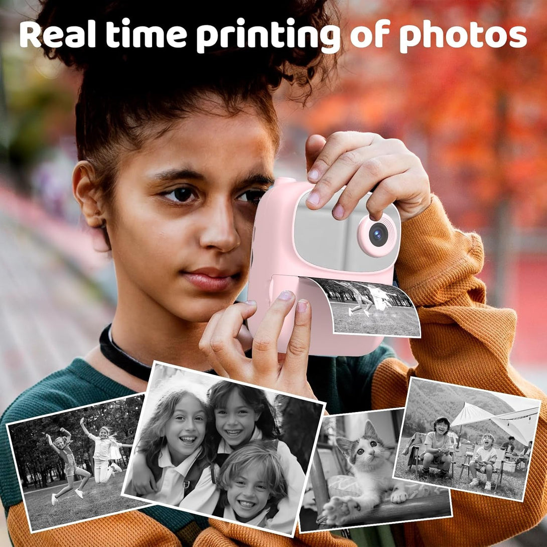 2025 Kids Print Camera,Best Gifts for Boys and Girls,32Gb Memory,2.4 Inch Front and Rear Camera with 1080P for Toddler and Teenagers Age 4-13 Year Old
