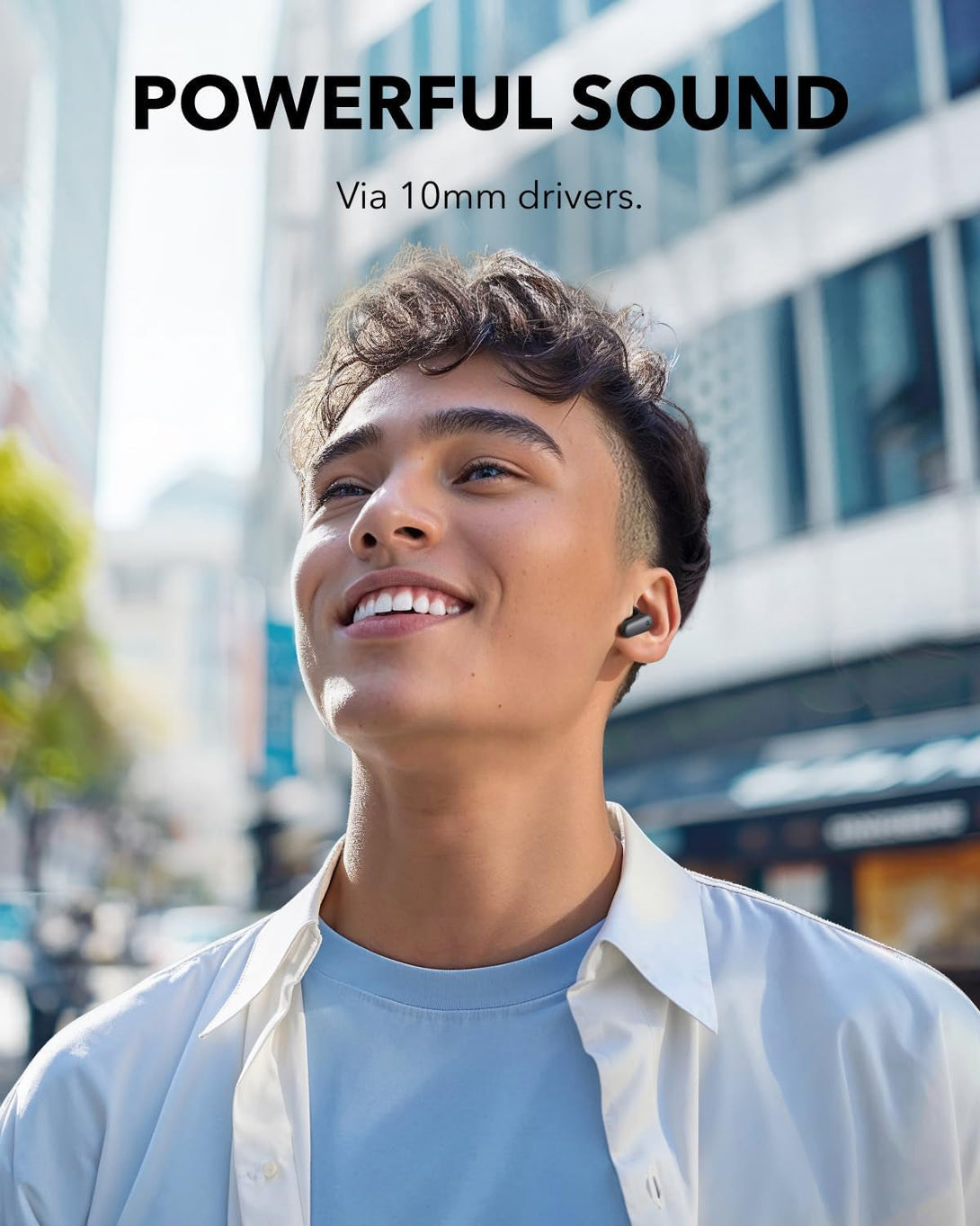 Soundcore P30I by Anker Noise Cancelling Earbuds, Strong and Smart Noise Cancelling, Powerful Bass, 45H Playtime, 2-In-1 Case and Phone Stand, IP54, Wireless Earbuds, Bluetooth 5.4 (Black)
