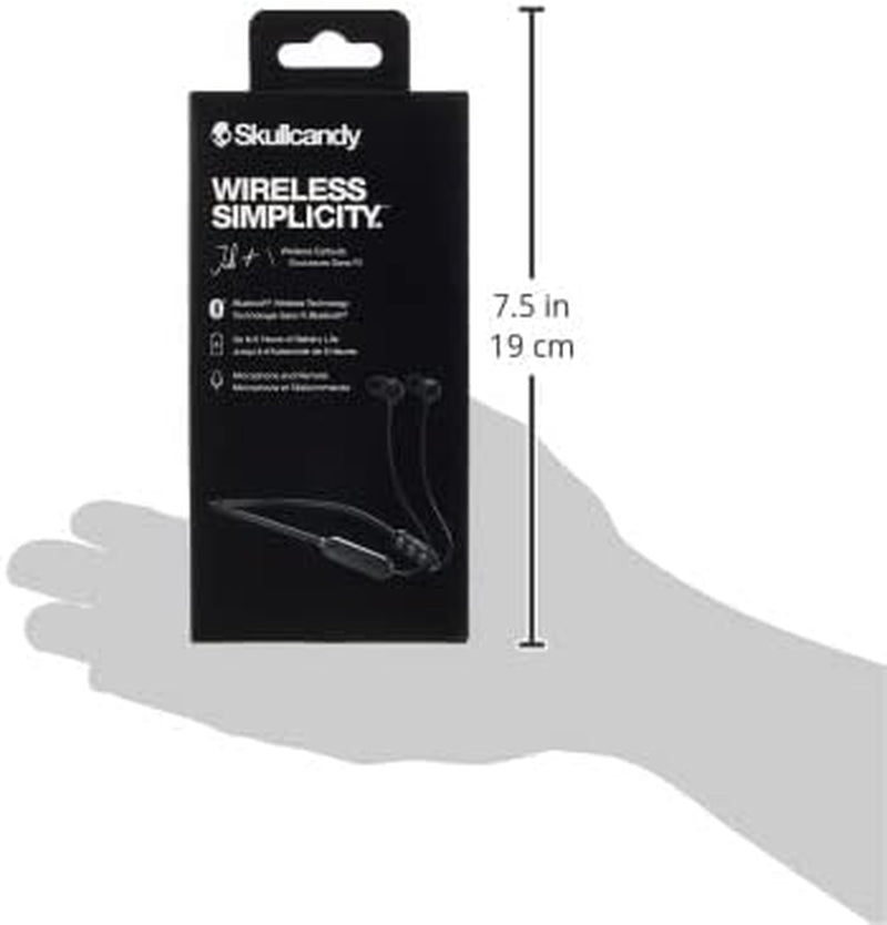 Skullcandy Jib+ In-Ear Wireless Earbuds, 6 Hr Battery, Microphone, Works with Iphone Android and Bluetooth Devices - Black