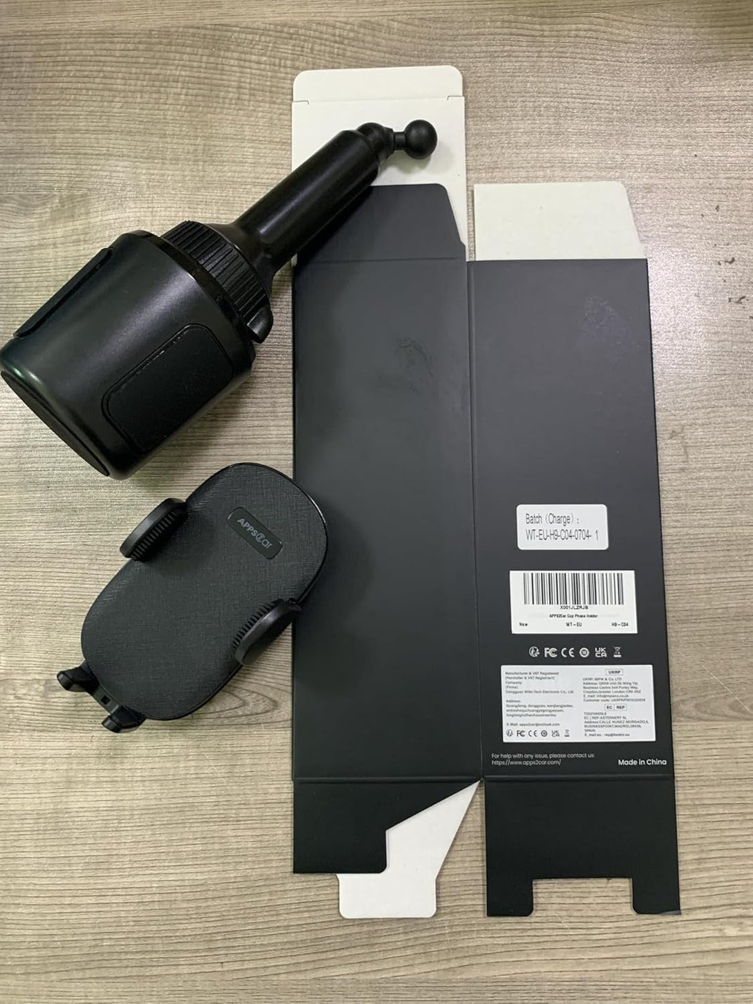 Apps2Car Universal Car Cup Phone Holder | Quick Extension Long Arm | 360° Swivel | Adjustable for Iphone, Samsung, Google, and All Smartphones | Stable & No Shake Design