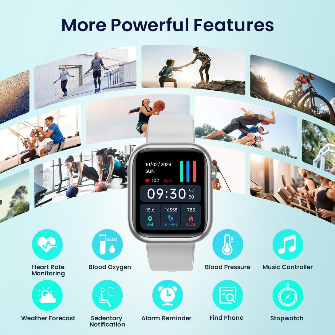 Smartwatch Women for Android Phones Ios: Smart Watches for Women Fitness Tracker 1.83" Touchscreen Waterproof Smartwatches Lady with Answer/Make Call Blood Pressure Heart Rate Sport Pedometer Monitor