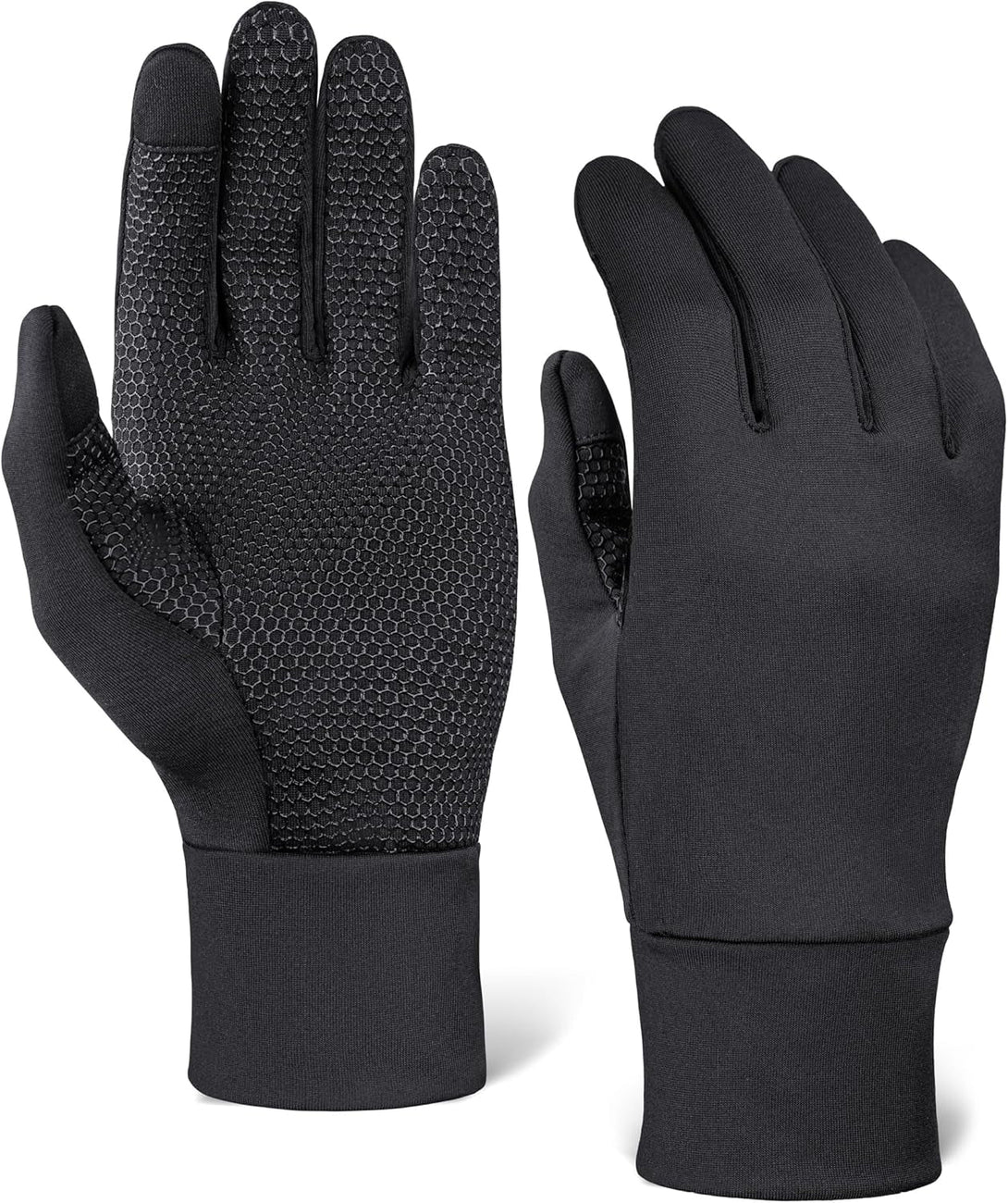 Tough Outdoors Running Gloves for Men & Women - Winter Liners & Touchscreen - Lightweight & Hiking Gloves