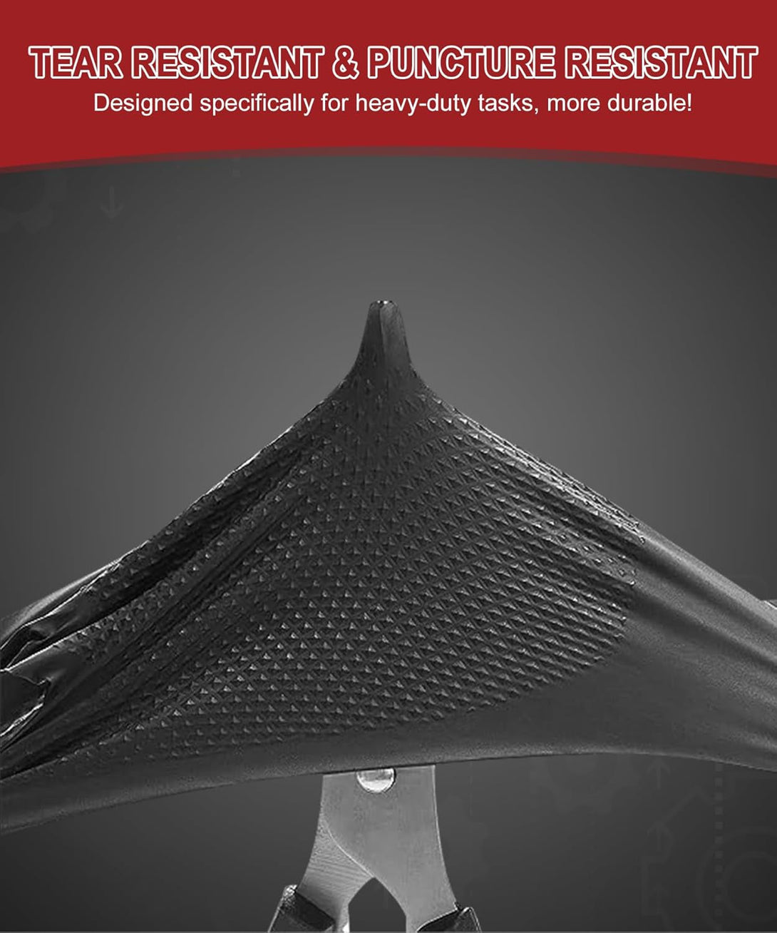 8 Mil Heavy Duty Disposable Nitrile Gloves with Diamond Texture Grip Rubber Gloves Latex & Powder Free