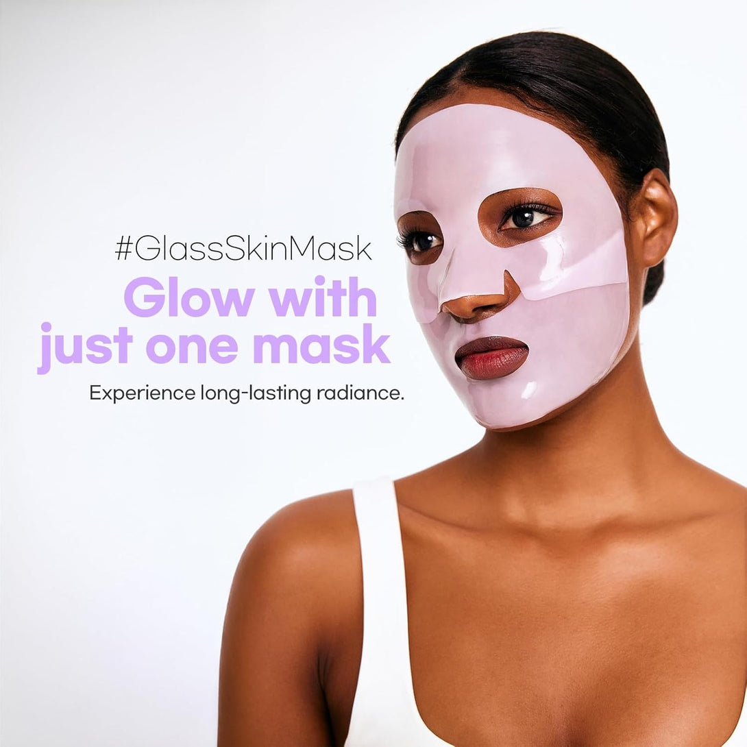 Cell Fusion C Glass Skin Collagen Mask, 1.23 Oz. X 5 Sheets, Overnight Hydrogel Mask with Triple Collagen & Niacinamide, Hydrating and Plumping, Korean Skincare