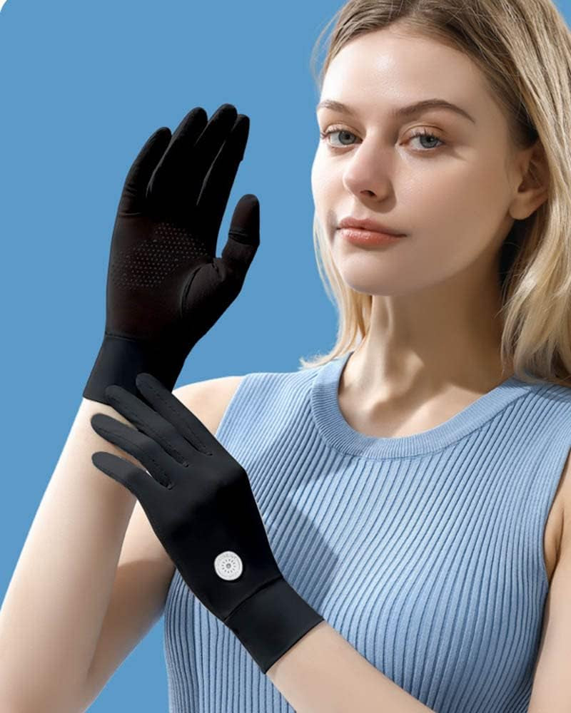 Women'S Ultra Thin UPF 50+ Summer UV Protection Touchscreen Driving Gloves