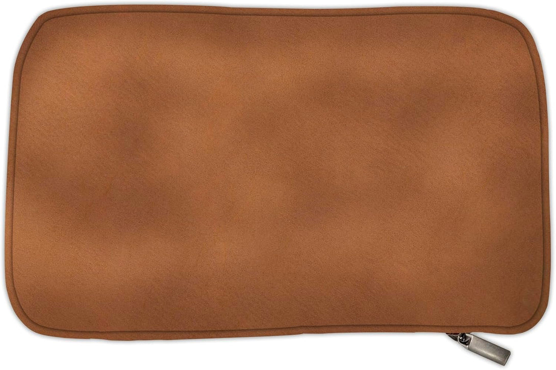 Blue Sky ASMBLD Tech Organizer, 8" X 4.5" X 2", Faux Leather, Non-Dated, Zip Closure, Travel Cable Organizer for Cords, Chargers, and Accessories (Zip Closure, Tan)