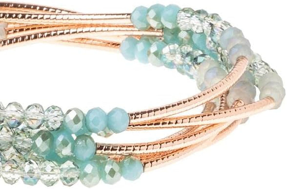 Scout Curated Wears - Women'S Scout Wrap Bracelet & Necklace - Neptune/Rose Gold