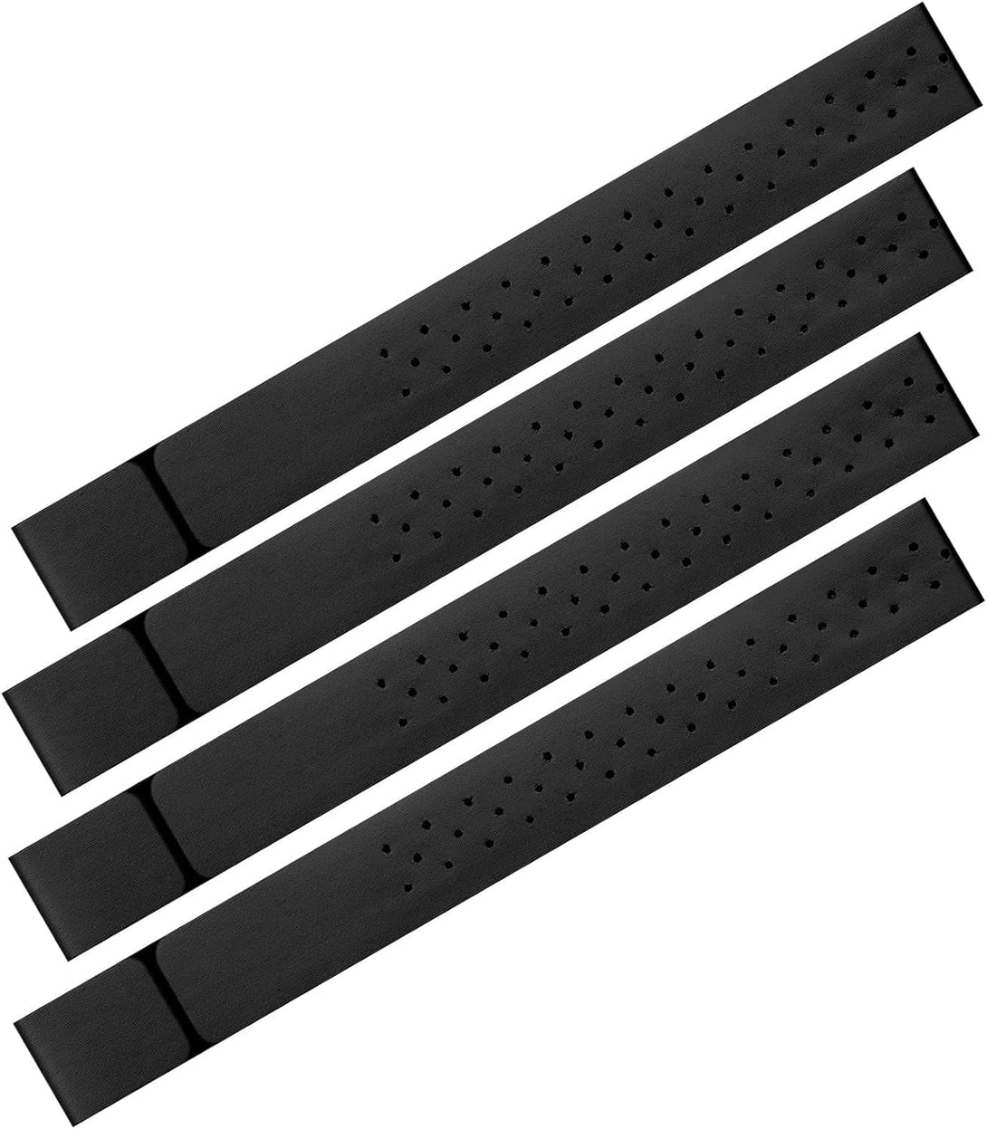 Oudain 4 Pcs Replacement Heart Rate Monitor Band, Soft Heart Rate Armband Strap, Theory Fitness Adjustable(0.8 X 14.2 Inch,Black)