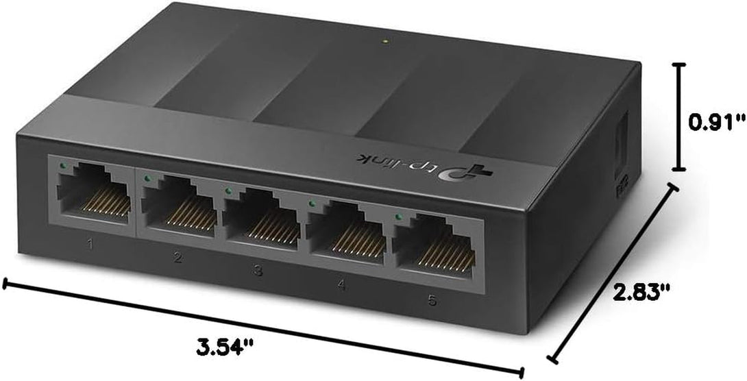 Tp-Link Litewave 5 Port Gigabit Ethernet Switch | Desktop Ethernet Splitter | Unshielded Network Switch | Plug & Play | Fanless Quiet | Unmanaged (LS1005G)