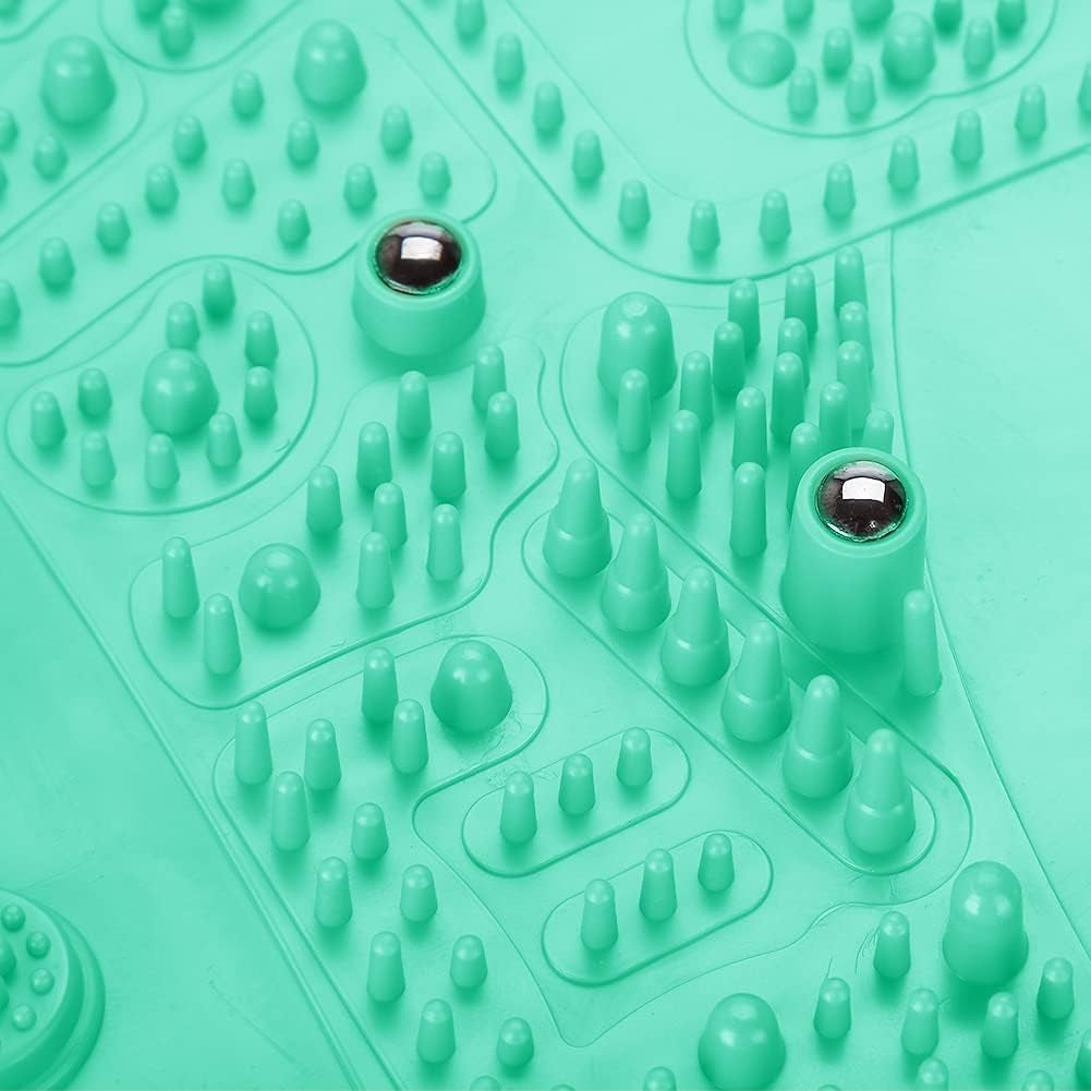 YUYTE Foot Massage Pad, Foot Massage Mat Reflexology Pads for Pain Relief and Point Release Magnet to Relax from Pressure and Leg Pain Can Be Used in Your Office(Green)