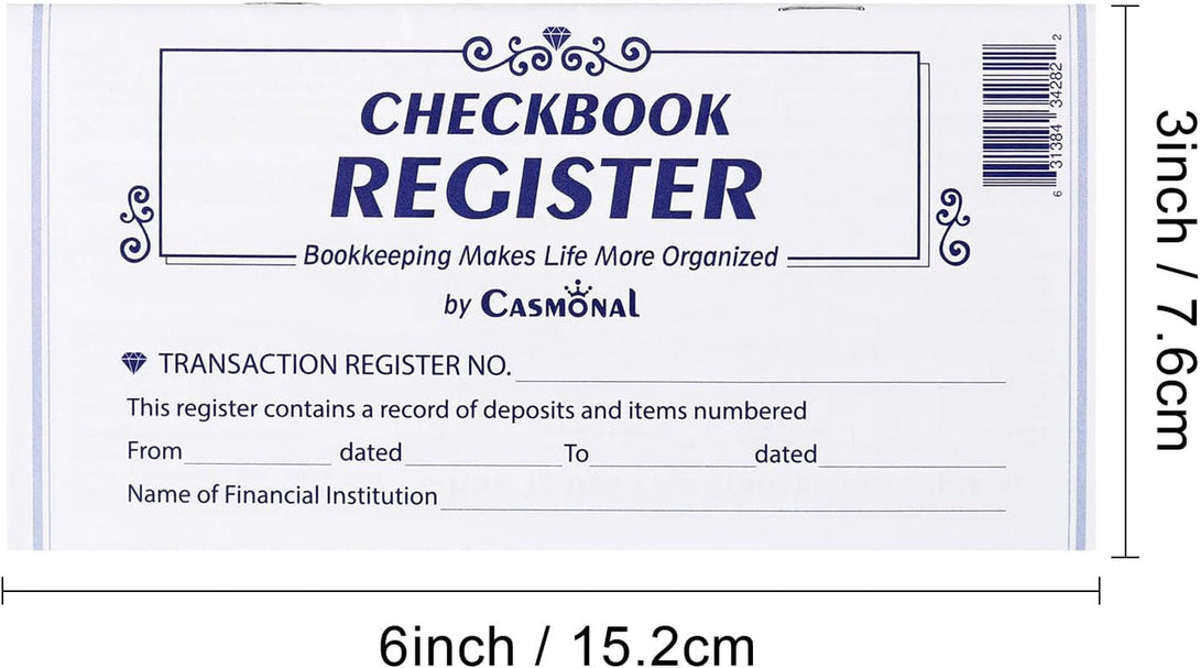 20 Pack Checkbook Register, Check Registers for Personal, Blank Ledger Transaction Registers for Personal or Business Bank, Check Register Book for Checking and Saving Account, Deposit and Credit Card