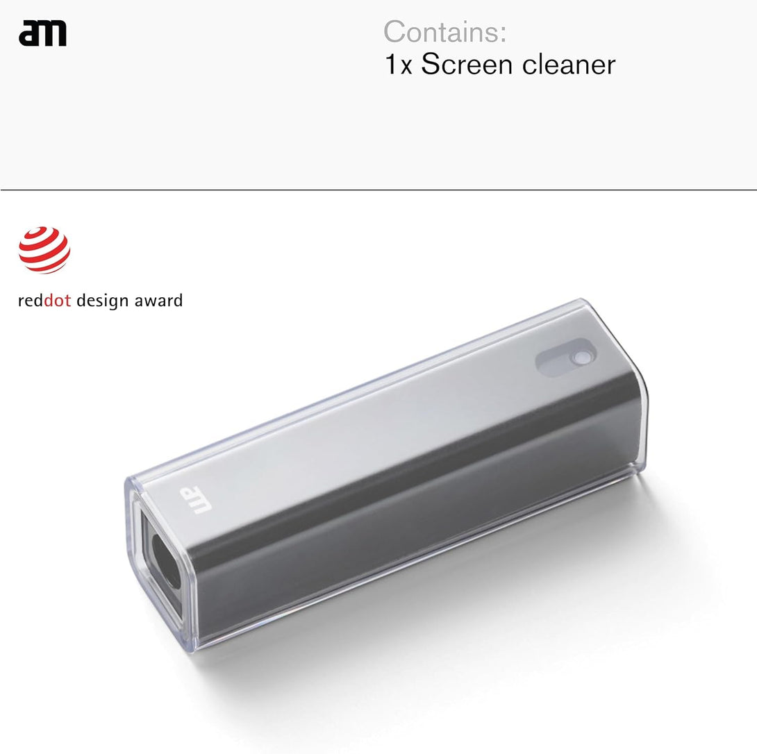 AM X (Grey) Screen Cleaner, All-In-One - Computer, Phone, Ipad, Laptop and Car Screen Cleaner, Refillable Cleaning Spray Portable and Eco-Friendly, 10.5 Ml.