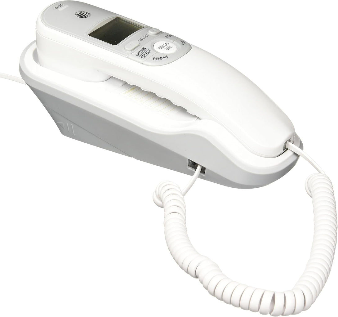 AT&T TR1909 Trimline Corded Phone with Caller ID, White